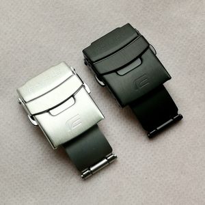 卡西欧EF550 EF516 EF524不锈钢手表扣双按扣表链配件20/19/18mm