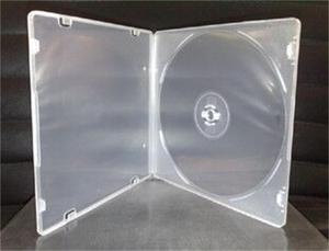 PP单碟盒塑料盒超薄单片DVD盒透明软塑料盒CD光盘盒有膜可插封面