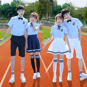 韩版学生夏校园风毕业班服拍照服表演礼服JK制服运动会开幕式服装