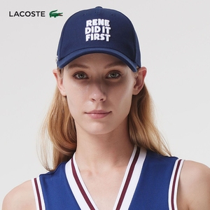 LACOSTE法国鳄鱼男女同款24夏季新款字母图案帽子鸭舌帽|RK0341