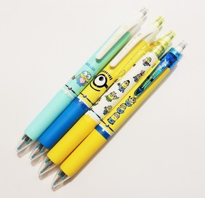 日本UNI三菱0.5可擦三色中性按动笔擦擦笔模块笔可换芯小黄人文具