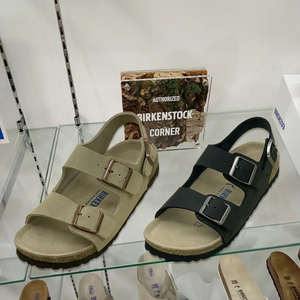 Birkenstock芭比勃肯软底凉鞋女真皮窄版博肯软木鞋男日系Milano