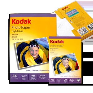 KODAK柯达 4R/6英寸180g高光面照片纸/喷墨打印相片纸/相纸20张装