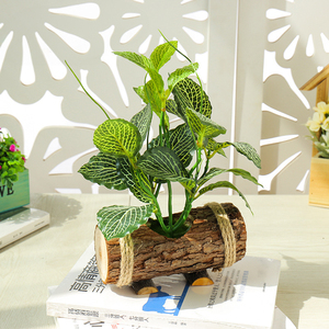 假花创意小摆件木盆仿真绿植室内盆栽家居装饰品仿真花办公室桌面