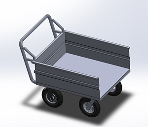 carro载重小推车模型3D图纸数模三维建模Solidworks设计