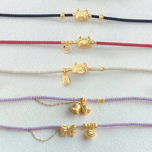 细珠子琉璃珠手链米珠古董珠散珠材料包diy半成品穿黄金龙年手串