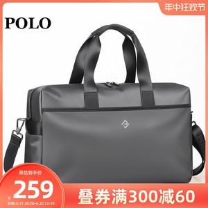 Polo旅行袋男防水单肩斜挎包大容量男士出差旅行行李包时尚健身包