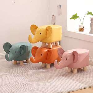 网红儿童大象动物坐凳卡通儿童矮凳懒人创意沙发凳客厅换鞋凳