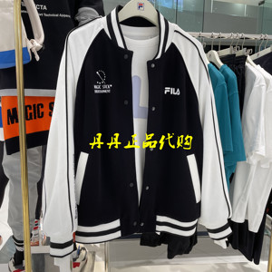 FILA斐乐2022秋冬新款女士运动休闲针织外套棒球服上衣F11W249501