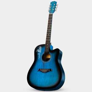 单板3841寸纪念版化蓝色民谣木吉他初学者入门男女生练习吉它品牌