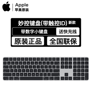 苹果原装正品妙控键盘带有触控ID 和 数字小键盘 中文拼音 无线蓝牙外接macbook笔记本电脑专用magickeyboard