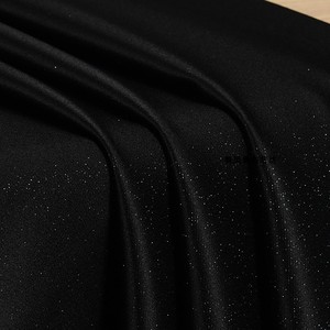 进口 黑色满天星三醋酸缎面料 赛真丝绸光滑细腻裙子吊带礼服布料