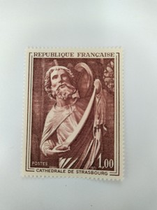 法国1971年艺术系列教堂雕塑《马太福音》1全 雕刻版 原胶全品