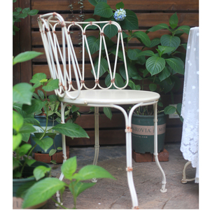 法式铁质复古做旧休闲桌椅户外花园椅餐桌椅咖啡桌椅民宿摄影道具