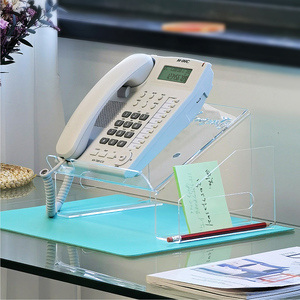 派纳电话机固定座机架子透明亚克力创意增高办公桌面平板托放置物