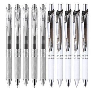 日本Pentel派通中性笔BLN75TL速干啫喱组合套装大容量多色简约按动针管式办公签字笔学生用bln75