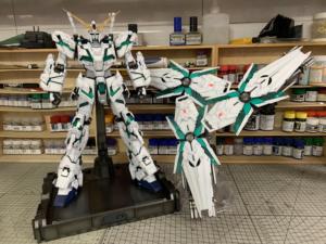 模型空间 代工 上色 PG 1/60 RX-0 UNICORN 独角兽敢达 最终决战