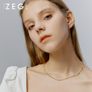 ZENGLIU时尚简约蛇骨项链女小众设计气质欧美ins冷淡风毛衣锁骨链