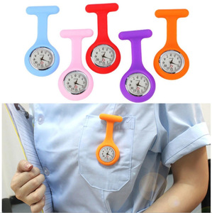 护士挂表专用胸表医用卫校学生硅胶防水护士表怀表胸针可印刷logo