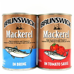 Brunswick Mackerel in Tomato Sauce即食番茄汁鲭鱼盐水鲭鱼罐头