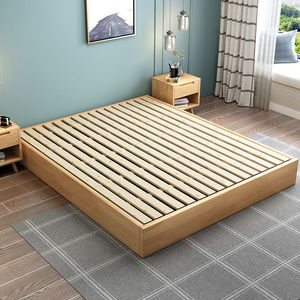 全实木榻榻米床矮床落地台名宿现代简约日式北欧无靠背床架可定制