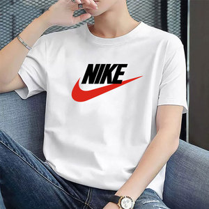 Nike耐克短袖男宽松纯棉T恤夏季新款休闲男士运动上衣圆领打底衫