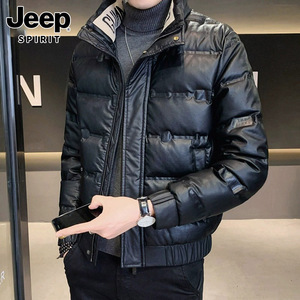 Jeep吉普羽绒服男士冬季新款男装潮牌轻薄短款冬装衣服加厚外套男