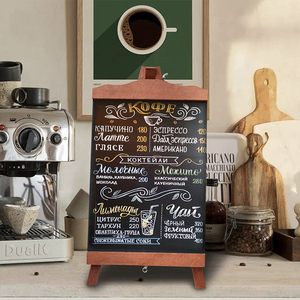 店铺菜单黑板广告牌商用手写咖啡奶茶促销展示板吧台落地支架无磁