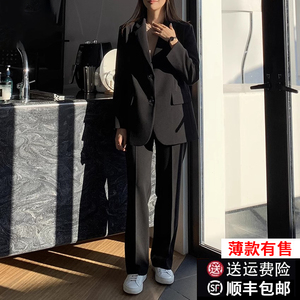 春夏免烫宽松大学生答辩西服外套比赛工作面试职业正装西装套装女