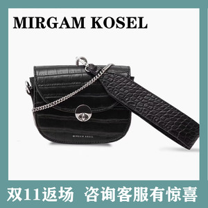 2019新款MIRGAM KOSEL 小mk腰包多功能复古鳄鱼纹INS潮流时尚女包