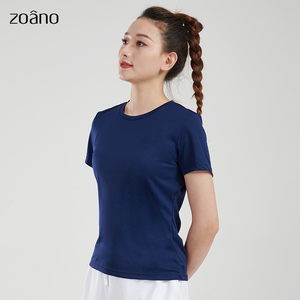 zoano佐纳2021年夏季瑜伽运动短袖T恤女修身显瘦透气跑步健身上衣