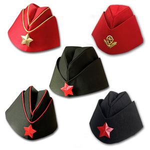 2021新款加硬水兵舞帽子 俄罗斯船型帽子 广场舞演出船形帽女
