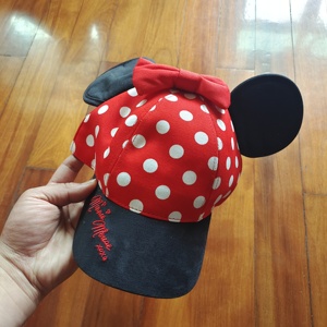 特卖上海迪士尼乐园米妮米奇耳朵帽子卡通可爱棒球帽子女童鸭舌帽