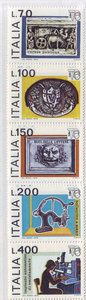 邮票【1907】意大利1976意大利米兰国际国际邮展5全 MNH29