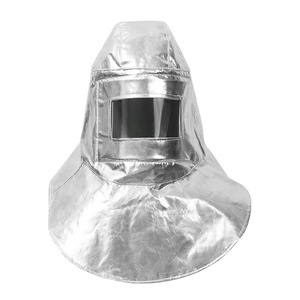 铝箔防火耐高温头罩防1000度防烫阻燃面罩钢厂冶炼炉前工防护面具