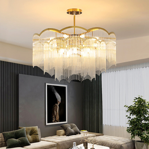 后现代轻奢客厅水晶吊灯大气餐厅卧室个性创意家用套餐灯具组合