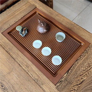 定制内嵌入式茶盘实木茶桌面板茶台镶入式可定做大小尺寸电木茶盘