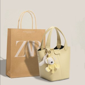 ZAR2023新款女包水桶包高级感轻奢包包菜篮子小众手提包斜挎包女