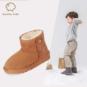 现货澳洲woolly kids 男童靴子女童鞋冬季儿童羊毛加绒短款雪地靴