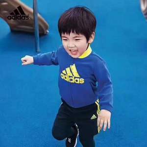 Adidas阿迪达斯男女婴童春秋套装运动休闲三件套DM7076儿童幼小童