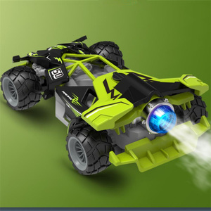 新款灯光喷雾玩具高速车 2.4G一键加速竞技赛车儿童遥控玩具汽车