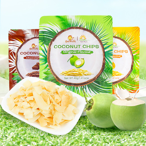 泰国进口SunFarm巧克力味椰子片零食小吃原味脆片水果干休闲食品
