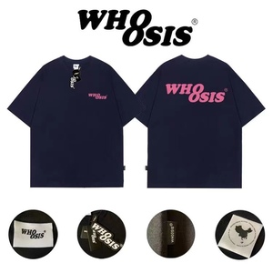 WH8SIS(不知其名)纯棉潮牌基础印花短袖t恤百搭休闲男女上衣半袖