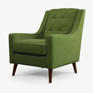 复古轻奢休闲椅卧室躺椅港式客厅布艺时尚绿色现代简约懒人沙发椅
