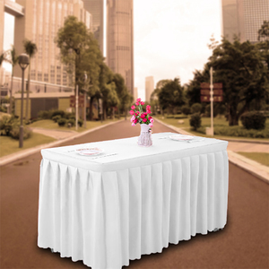 活动折叠桌简易桌长方形快餐桌会议桌套桌盖布桌裙桌罩桌布