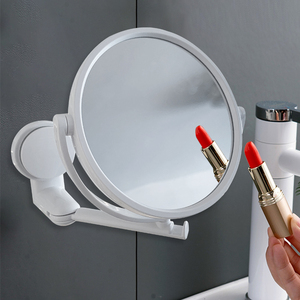 浴室化妆镜酒店卫生间贴墙推拉伸缩折叠双面放大美容镜免打孔壁挂
