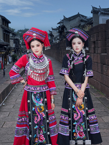 56个少数民族服装女旅拍苗寨壮族三月三舞蹈演出广西舞台表演出服
