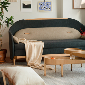 吱音暖眠沙发床 轻奢可折叠客厅两用多功能北欧环保三人实木家具