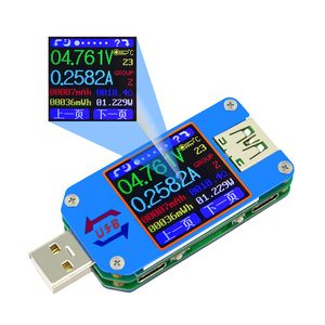 USB电流电压表数显彩快充电头监检测试仪器QC协议移动电源mah容量