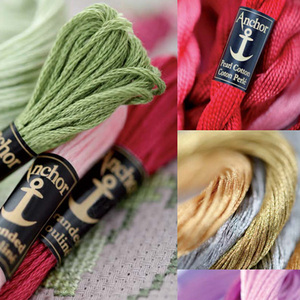 德国安卡anchor 刺绣线十字绣 青木和子常用线 纯色渐变色全444色